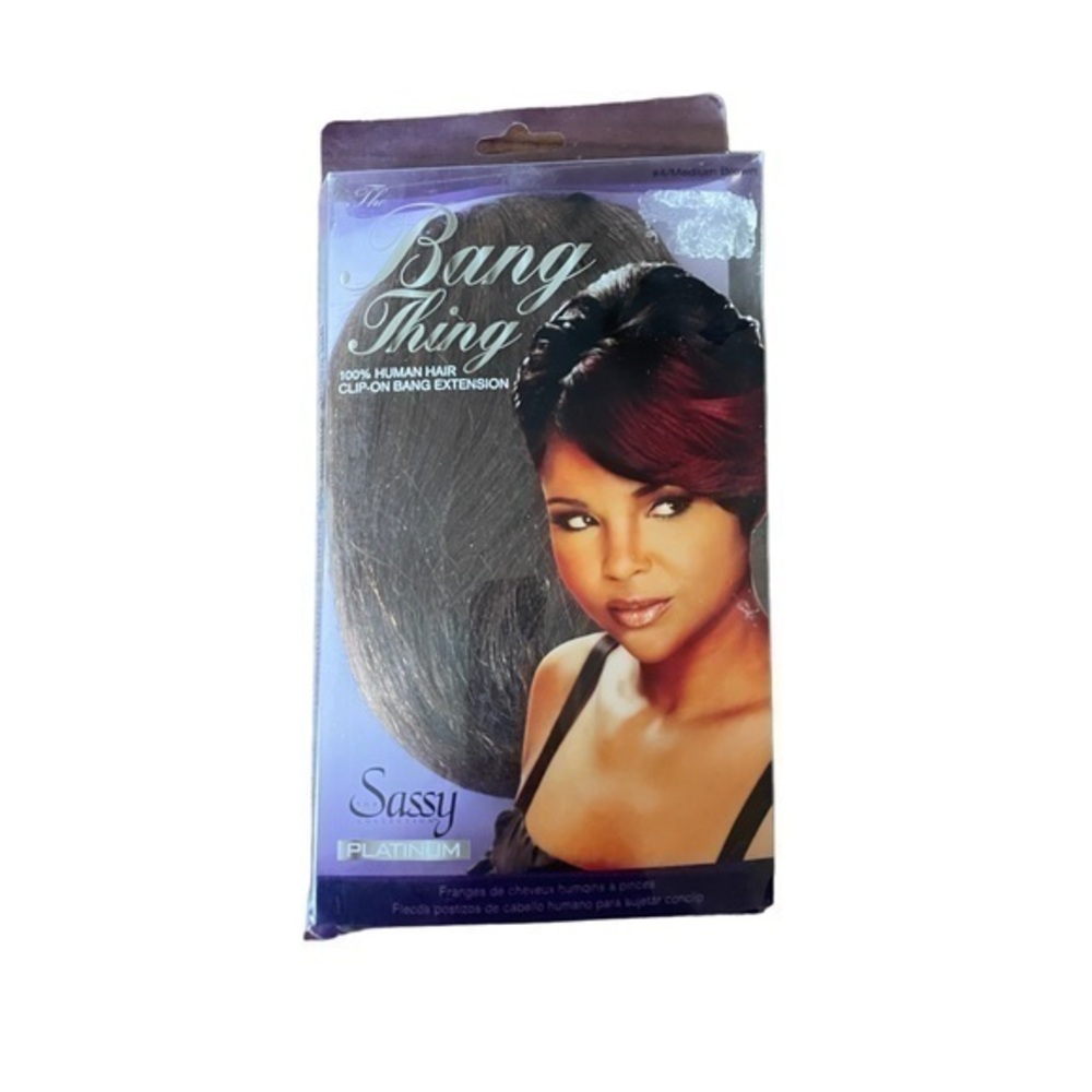SASSY THE BANG THING Médium Brown clip on bang
